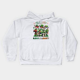 St. Paddys Woodland Toast Kids Hoodie